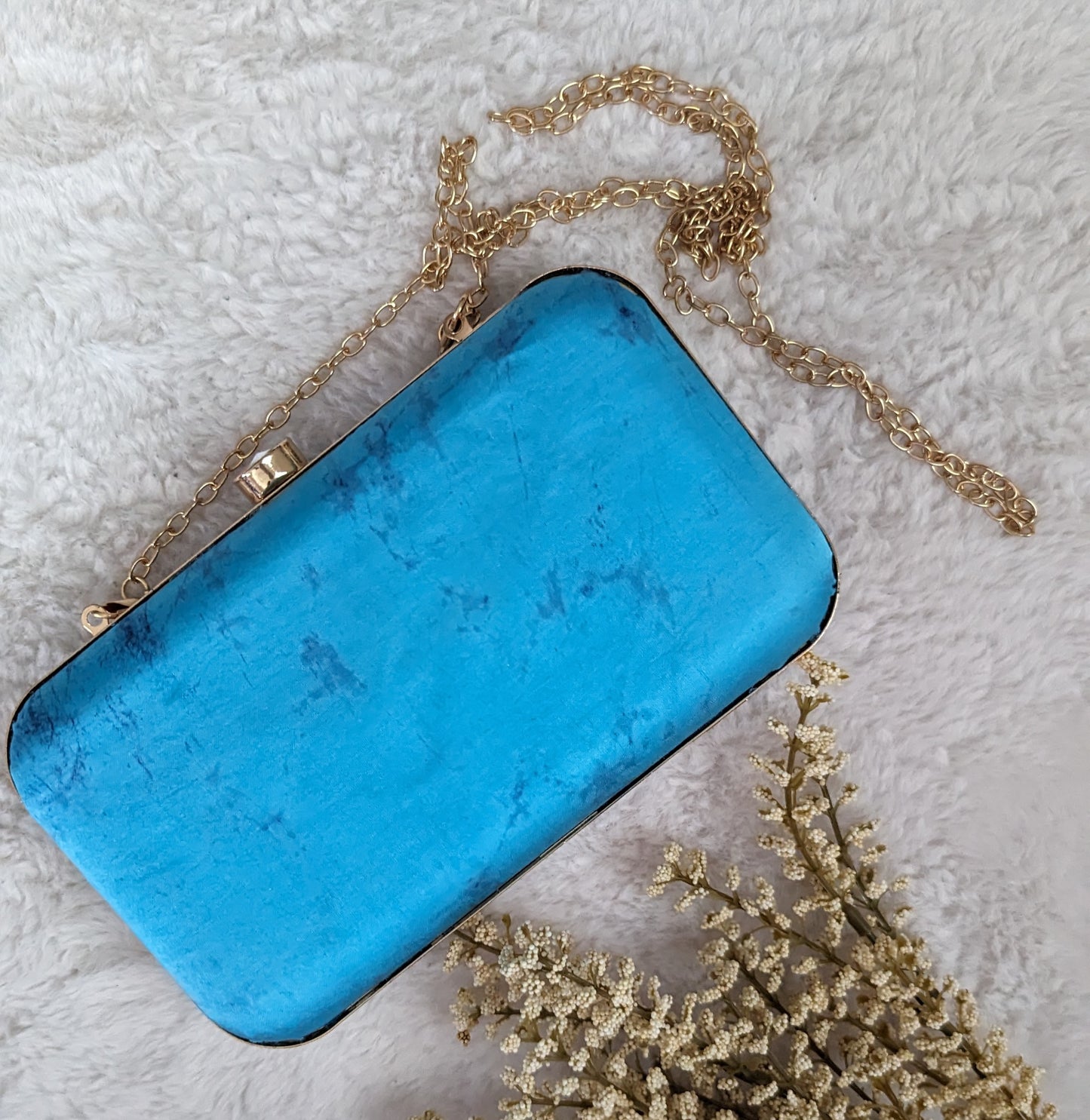 CL0003 - Sky Blue Clutch Bag | Ceylon Batik | Hand Crafted| Accessories| Clutch Bag | Party Wear