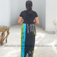 LU1235 - Black with Multi color designed Batik Lungi Skirt |Ceylon Batik | Hand Made | Summer Collection | Cotton Batik Lungi | Traditional Collection