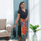 LU1235 - Black with Multi color designed Batik Lungi Skirt |Ceylon Batik | Hand Made | Summer Collection | Cotton Batik Lungi | Traditional Collection