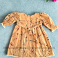KG1224 - Cremish with red and black cracks dress for kid| Ceylon Batik | Hand Made | Kids Collection | Summer Collection | Cotton Dress | Casual wear
