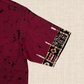 SH1356 -Dark Red with black designed Batik Shirt | Ceylon Batik | Hand Made | Men's Collection | Cotton Shirt | Summer Wear
