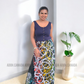 LU1235 - Black with Multi color designed Batik Lungi Skirt |Ceylon Batik | Hand Made | Summer Collection | Cotton Batik Lungi | Traditional Collection