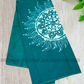 CSA1395 - Green Sarong with white Sun design | Ceylon Batik | Hand Made | Men's Collection | Cotton Sarong| Summer Wear | Party Wear