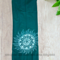 CSA1395 - Green Sarong with white Sun design | Ceylon Batik | Hand Made | Men's Collection | Cotton Sarong| Summer Wear | Party Wear