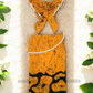KG0015 - Orange with black designed Lama Saree ( Kids Redda Hatte)| Ceylon Batik | Hand Made | Kids Collection | Summer Collection | Cotton Lama Saree | Kids Redda Hatte | Casual wear