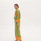 JSC005 - Green Long Pants |Sumba| Motif | Indonesian Collection | Irish Linen