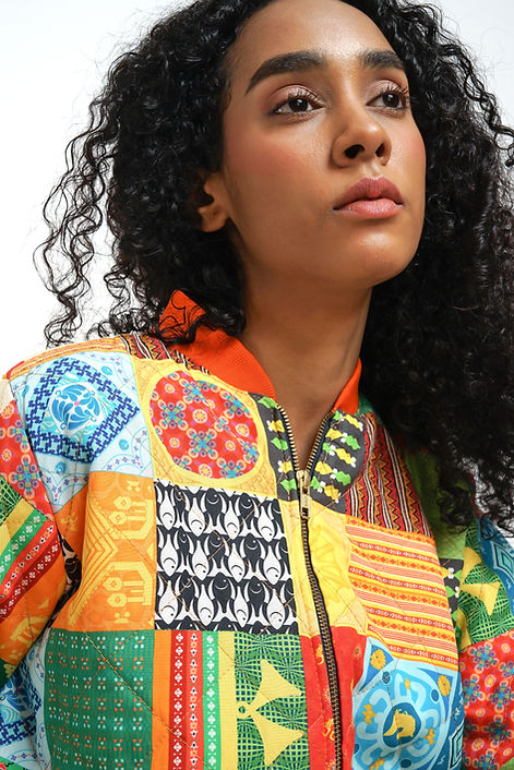 JSC007 - Bomber Jacket Patchwork| Sumba | Motif |Patchwork