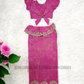 KG1306 - Pink colur with greenish designed Lama Saree ( Kids Redda Hatte)| Ceylon Batik | Hand Made | Kids Collection | Summer Collection | Cotton Lama Saree | Kids Redda Hatte | Casual wear