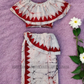 KG0015 - White with red cracks Lama Saree ( Kids Redda Hatte)| Ceylon Batik | Hand Made | Kids Collection | Summer Collection | Cotton Lama Saree | Kids Redda Hatte | Casual wear