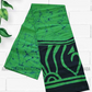 CSA1420 - Green Sarong with black designed| Ceylon Batik | Hand Made | Men's Collection | Cotton Sarong| Summer Wear | Party Wear