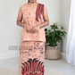 LU1235 - Peach color Batik Lungi Skirt and Top with Yaka mask |Ceylon Batik | Hand Made | Summer Collection | Cotton Batik Lungi | Traditional Collection