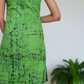 CC0539- Green Batik Dress with stripes design | Ceylon Batik | Hand Made | Summer Collection | Cotton Dress | Summer Wear