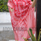 EC0737 - Elegant Silk Batik Dress|Pink & Red | Ceylon Batik | Hand Made  | Silk Dress | Summer Wear | Party Wear