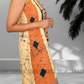 CC0538- Baige & Brown Batik Dress with black design | Ceylon Batik | Hand Made |Summer Collection | Cotton Dress | Summer Wear