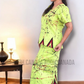 LU1231 - Mint Green with red and black designed Batik Lungi Skirt and Top|Ceylon Batik | Hand Made | Summer Collection | Cotton Batik Lungi | Traditional Collection