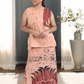 LU1235 - Peach color Batik Lungi Skirt and Top with Yaka mask |Ceylon Batik | Hand Made | Summer Collection | Cotton Batik Lungi | Traditional Collection