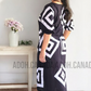 CC1217- Black Cotton Batik Dress with white square design | Ceylon Batik | Hand Made |Summer Collection | Cotton Dress | Summer wear