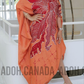 EC002 - Elegant Silk Batik Dress|Red & Orange | Ceylon Batik | Hand Made  | Silk Dress | Summer Wear | Party Wear