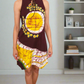 CC0542- Maroon Batik Dress with yellow design | Ceylon Batik | Hand Made | Summer Collection | Cotton Dress | Summer Wear