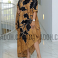 EC003 - Elegant Silk Batik Dress|Black & Gold | Ceylon Batik | Hand Made  | Silk Dress | Summer Wear | Party Wear