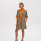 JSC001 - Dress Overshirt Lurik Orange Motif Accent | Sumba | Motif | Indonesian Collection | Lurik Tenun