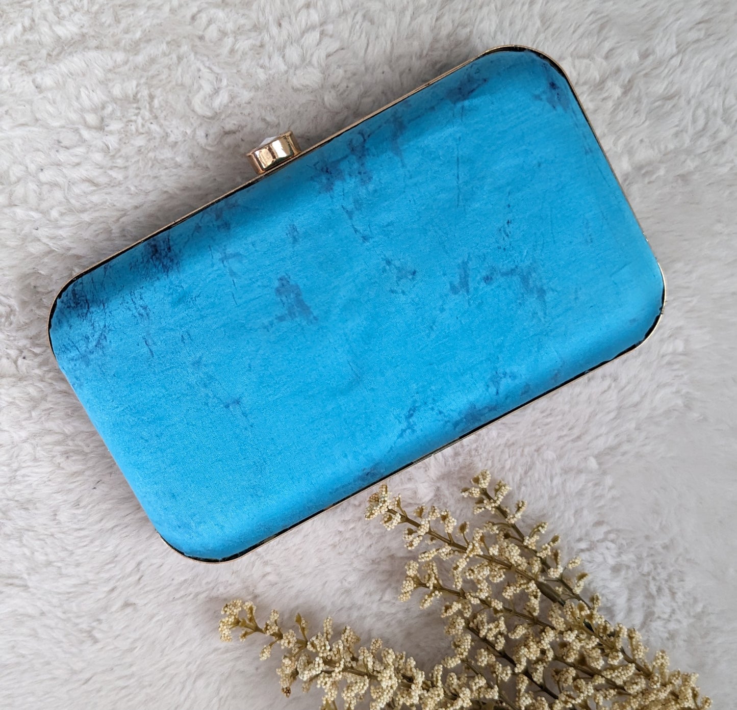 CL0003 - Sky Blue Clutch Bag  | Ceylon Batik | Hand Crafted| Accessories| Clutch Bag | Party Wear