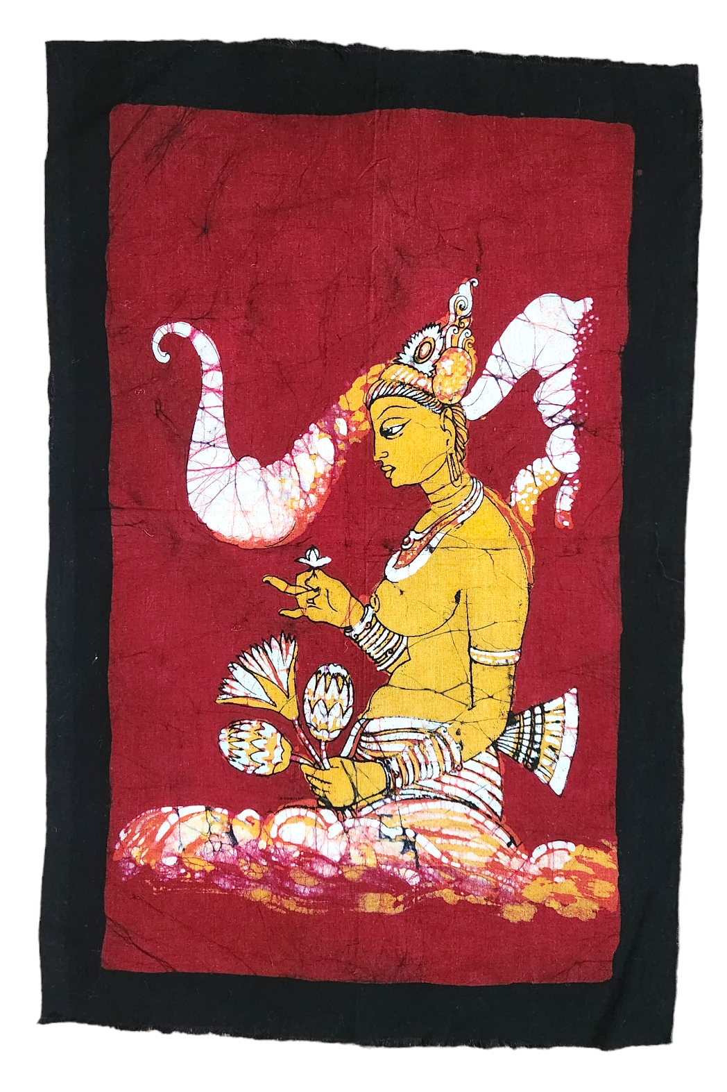 WA007 Wall Art - Sigiri Apsara in Red Background