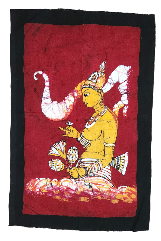 WA007 Wall Art - Sigiri Apsara in Red Background