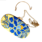 CL0006 - Blue & Yellow Clutch Bag  | Ceylon Batik | Hand Crafted| Accessories| Clutch Bag | Party Wear