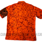 SH180 -Orange with Maroon Cracks with Black Design Batik Shirt | Ceylon Batik | Hand Made | Men's Collection | Cotton Shirt | Summer Wear