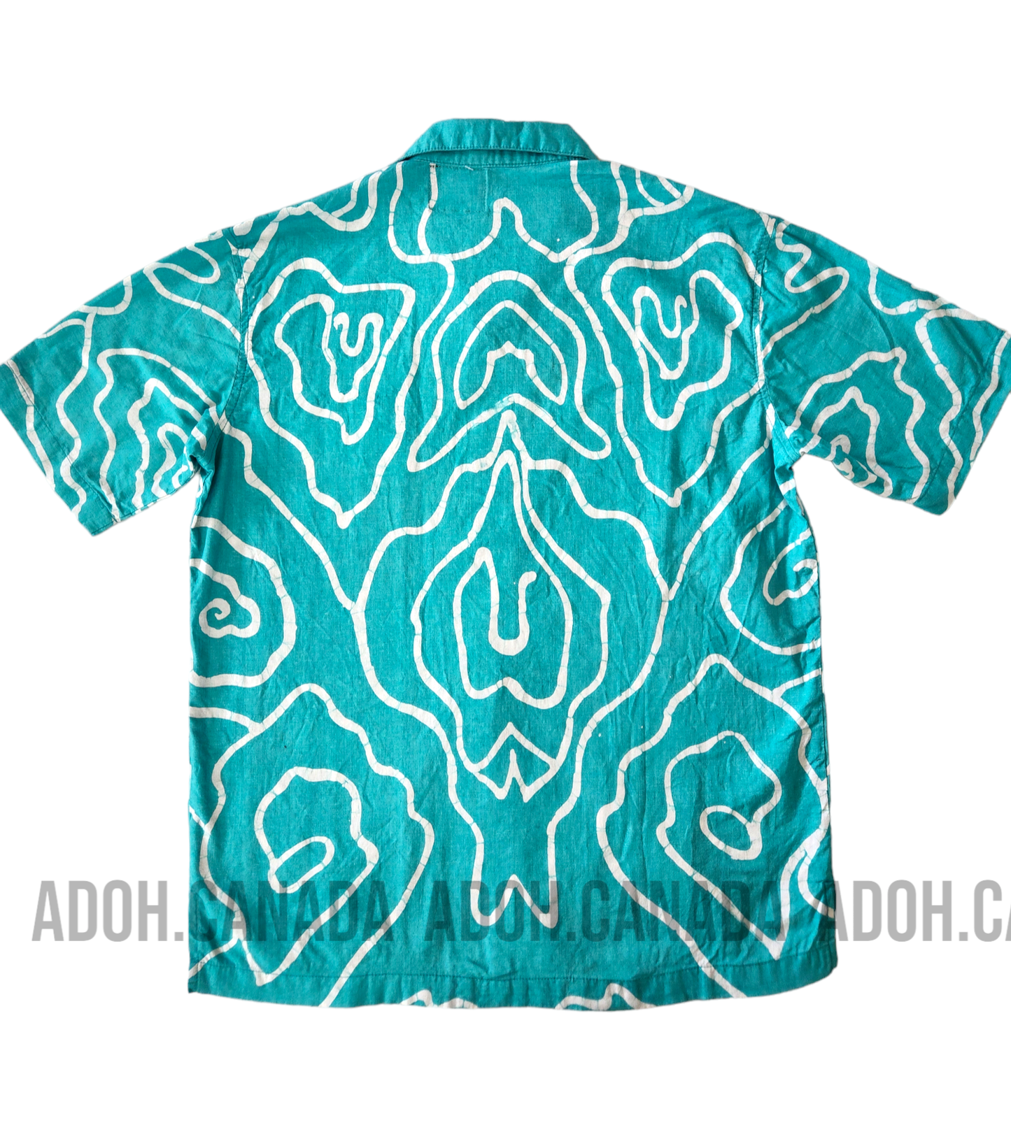 SH470 -Ocean Blue Batik Shirt | Ceylon Batik | Hand Made | Men's Collection | Cotton Shirt | Summer Wear