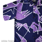 SH699 - Purple and Dark Blue Batik Shirt | Ceylon Batik | Hand Made | Men's Collection | Cotton Shirt | Summer Wear