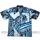 SH701 - Light Blue and Dark Blue Batik Shirt | Ceylon Batik | Hand Made | Men's Collection | Cotton Shirt | Summer Wear