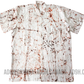 SH290 -White Shirt with Black and Red Cracks | Ceylon Batik | Hand Made | Men's Collection | Cotton Shirt | Summer Wear