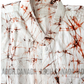 SH290 -White Shirt with Black and Red Cracks | Ceylon Batik | Hand Made | Men's Collection | Cotton Shirt | Summer Wear