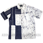 SH454 -  Dark Blue Design Batik Shirt | Ceylon Batik | Hand Made | Men's Collection | Cotton Shirt | Summer Wear
