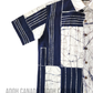 SH454 -  Dark Blue Design Batik Shirt | Ceylon Batik | Hand Made | Men's Collection | Cotton Shirt | Summer Wear