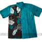 SH178 -Peacock Green Batik Shirt | Ceylon Batik | Hand Made | Men's Collection | Cotton Shirt | Summer Wear