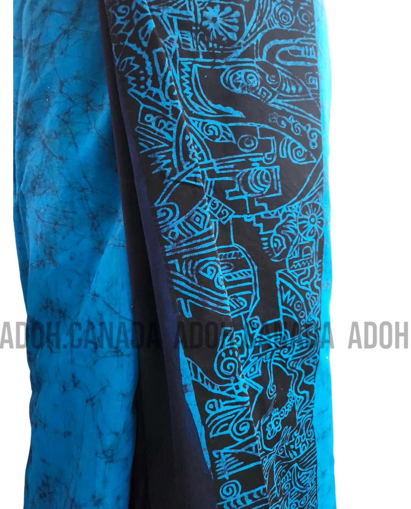 CSA0013 -Blue & Black Cotton Sarong | Ceylon Batik | Hand Made | Men's Collection | Cotton Sarong| Summer Wear | Party Wear