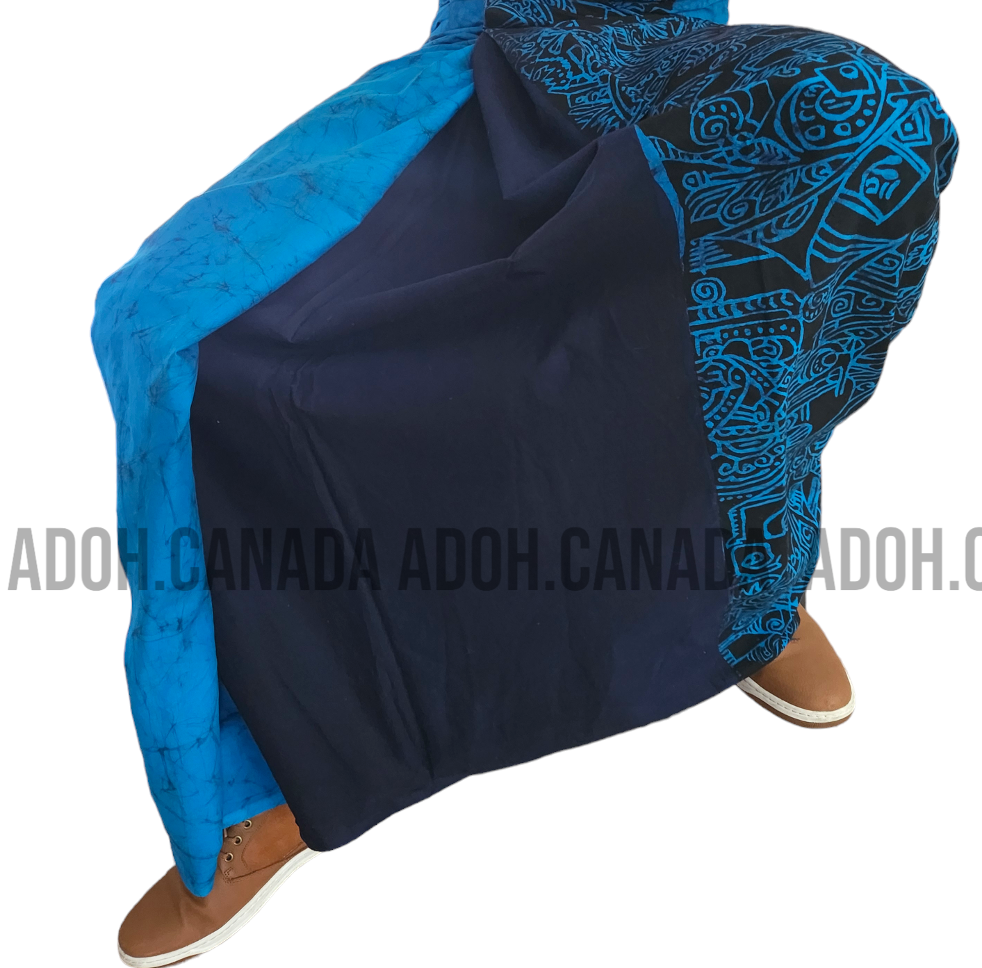 CSA0013 -Blue & Black Cotton Sarong | Ceylon Batik | Hand Made | Men's Collection | Cotton Sarong| Summer Wear | Party Wear