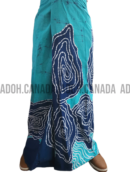 CSA0014 -Sea Blue Cotton Sarong | Ceylon Batik | Hand Made | Men's Collection | Cotton Sarong| Summer Wear | Party Wear