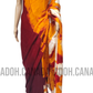 SC0037 Ceylon Batik |Maroon & Orange|Silk Saree | Exclusive Designer Wear