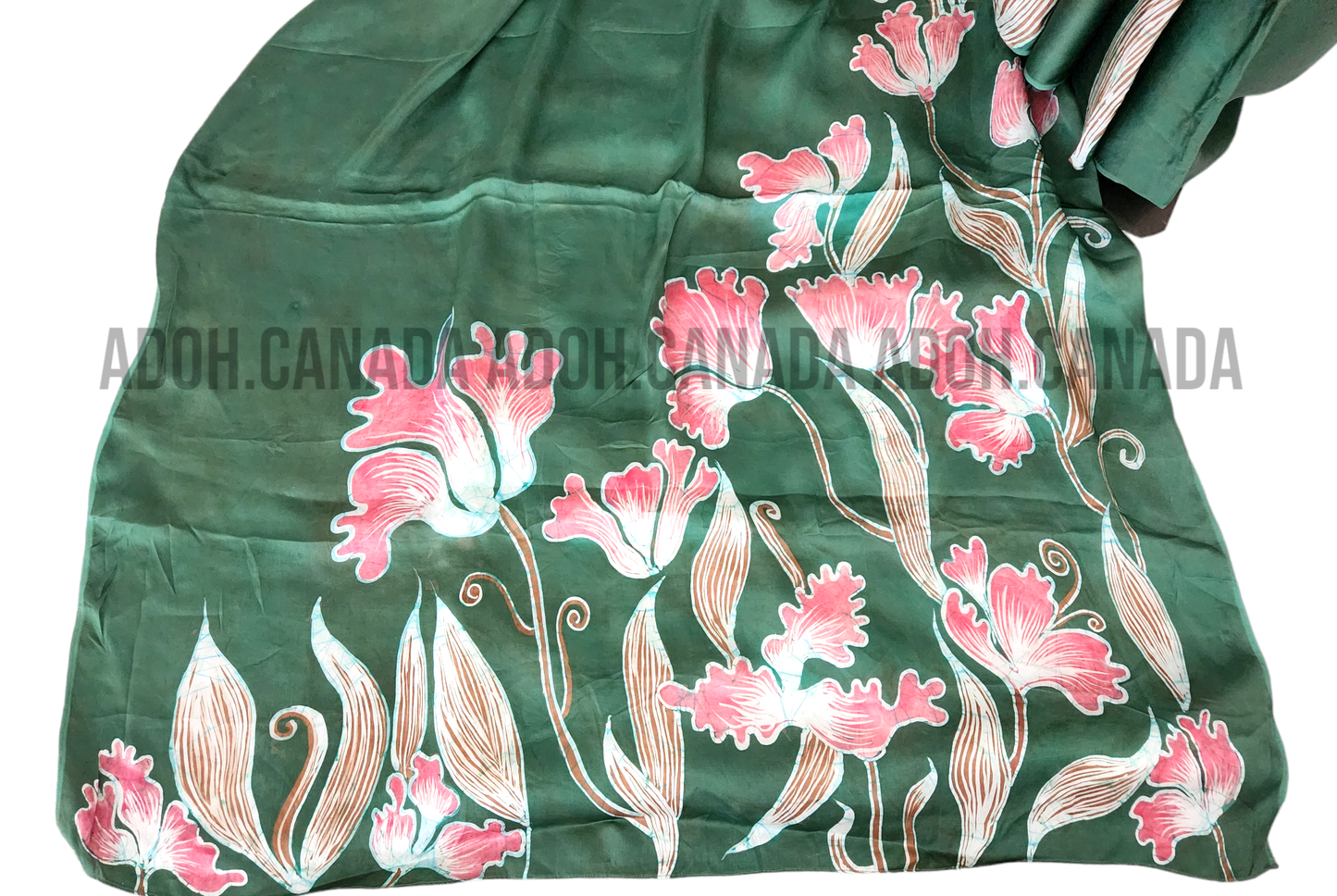 SC0040 Ceylon Batik|Green & Pink| Silk Saree | Exclusive Designer Wear