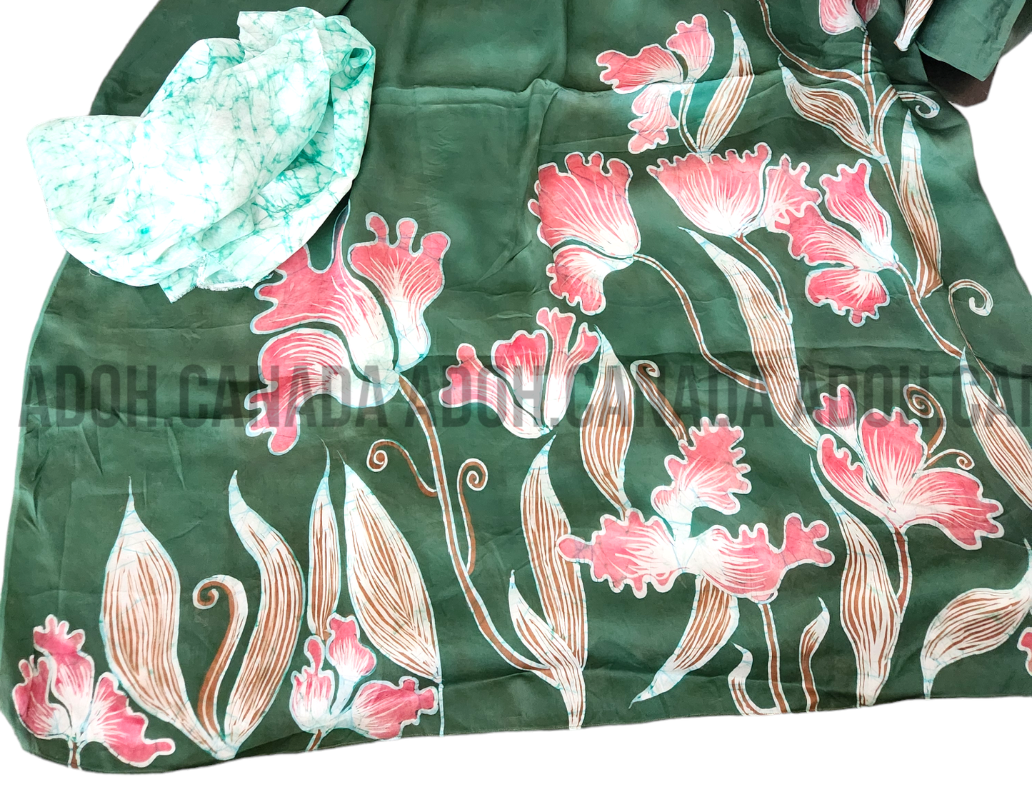 SC0040 Ceylon Batik|Green & Pink| Silk Saree | Exclusive Designer Wear