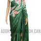 SC0040 Ceylon Batik|Green & Pink| Silk Saree | Exclusive Designer Wear