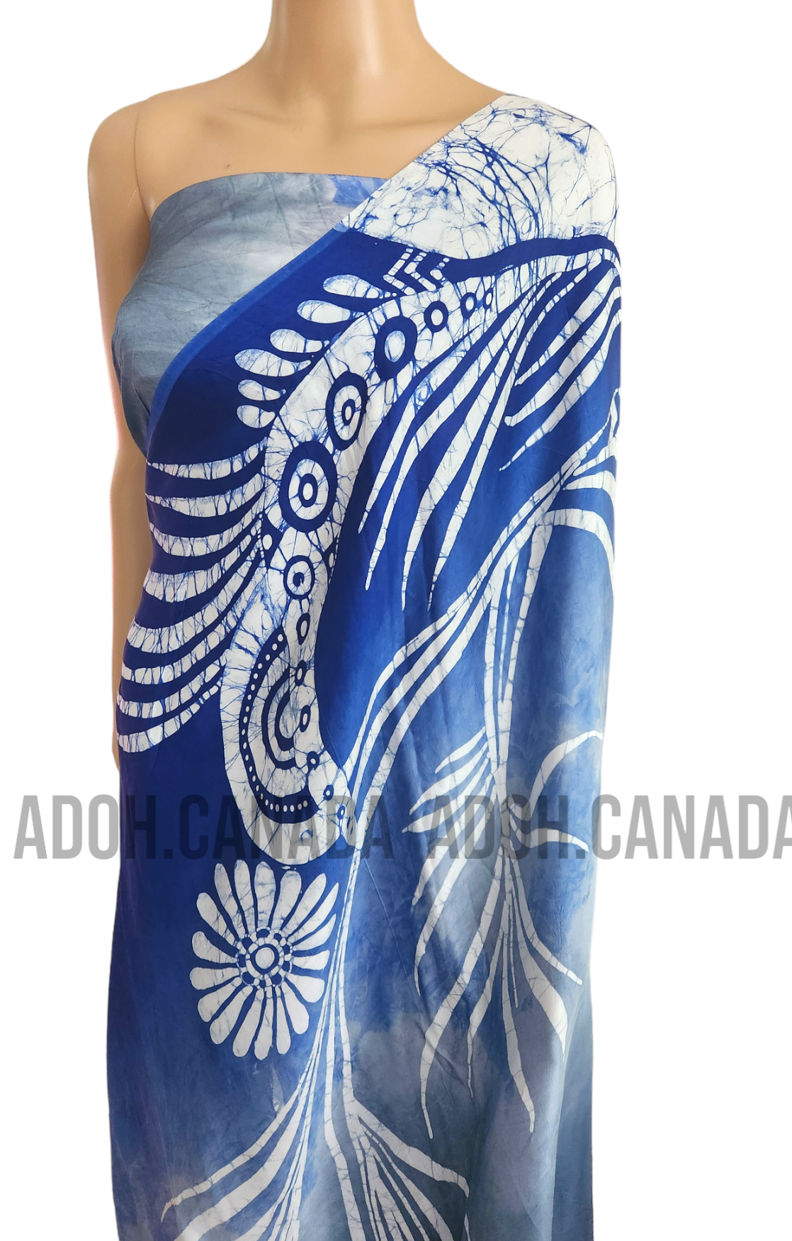 SC0041 Ceylon Batik|Blue & Gray| Silk Saree | Exclusive Designer Wear