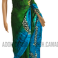 SC0042 Ceylon Batik|Blue & Green| Silk Saree | Exclusive Designer Wear