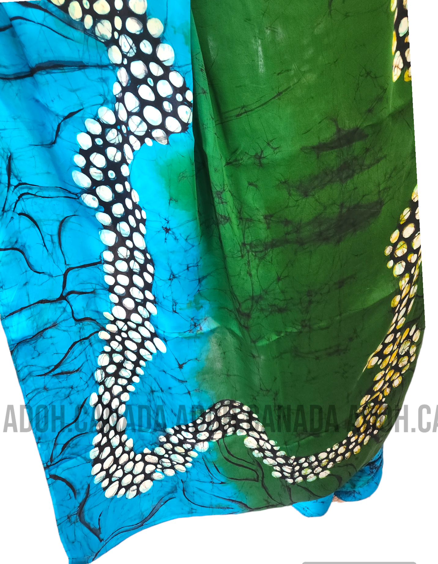 SC0042 Ceylon Batik|Blue & Green| Silk Saree | Exclusive Designer Wear