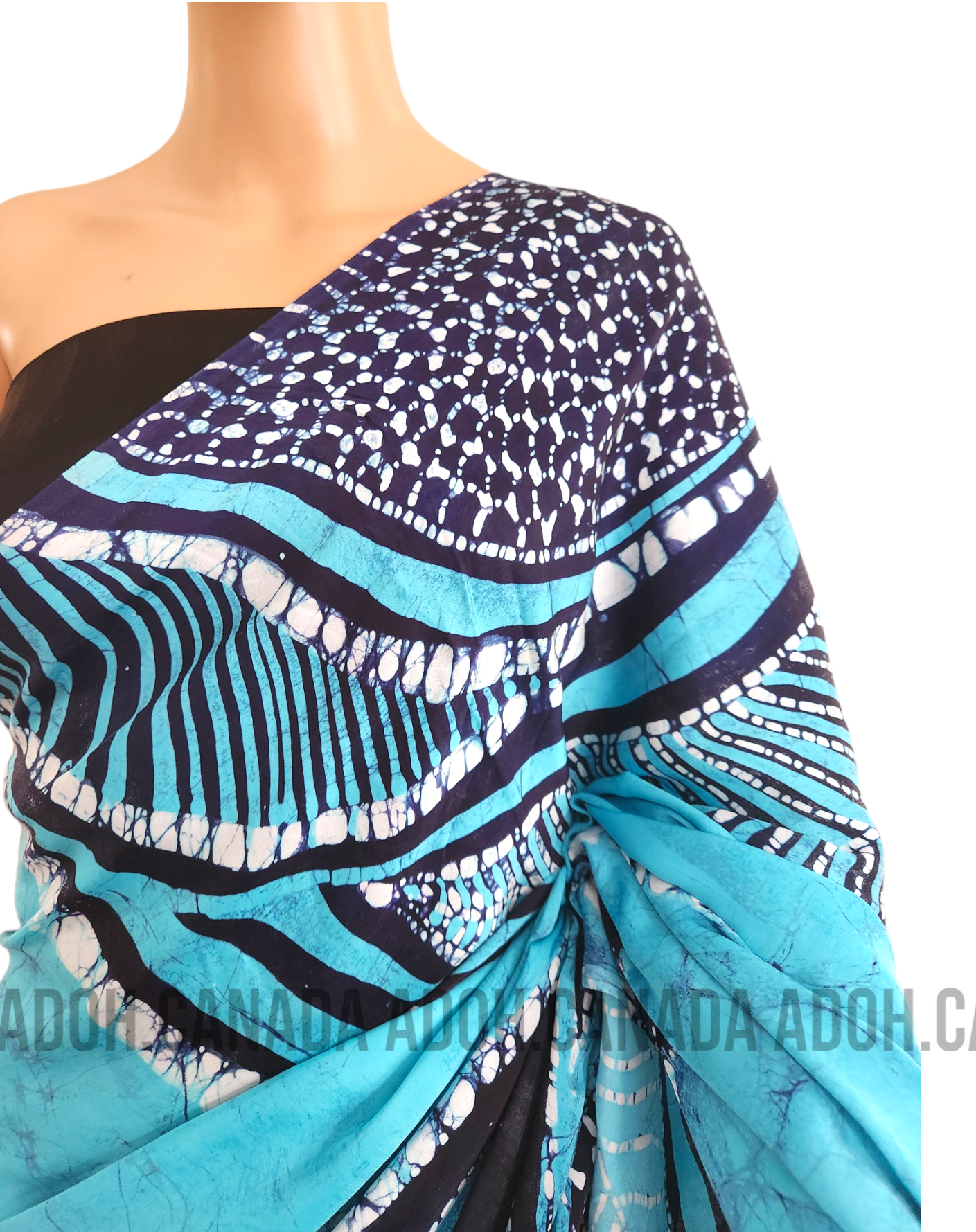 SC0042 Ceylon Batik|Sea Blue| Silk Saree | Exclusive Designer Wear