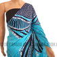 SC0042 Ceylon Batik|Sea Blue| Silk Saree | Exclusive Designer Wear